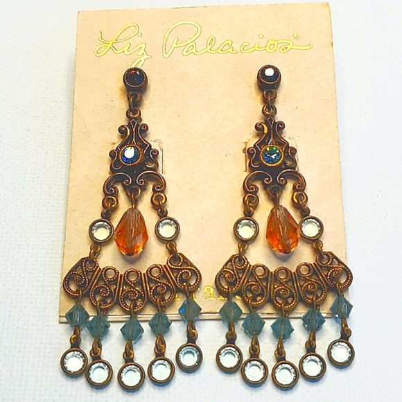 Liz Palacios Chandelier Earrings  New - Picture 2 of 4
